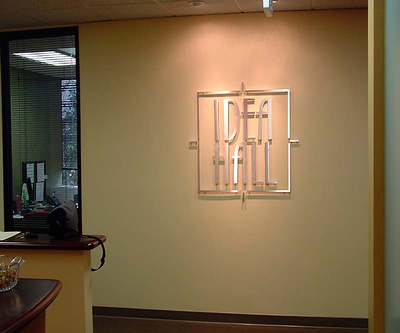 custom reception lobby sign